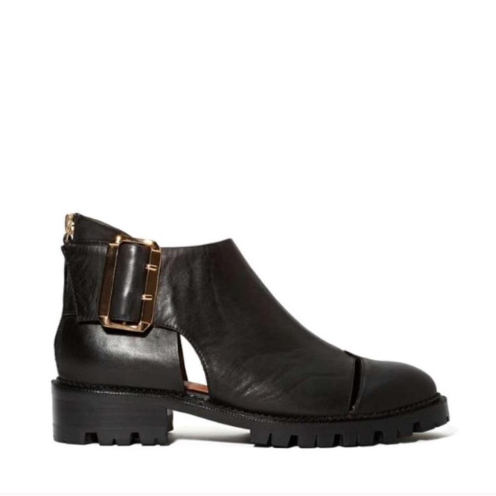 Jeffrey Campbell Flamel Leather Cut-Out Boots